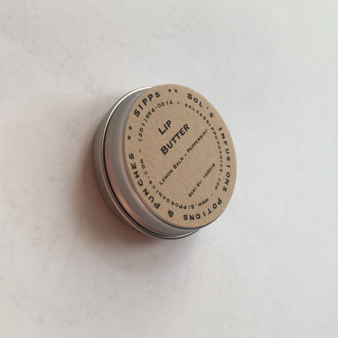 SIPPorganics Organic Skincare Lip Butter Calendula Chamomile Lemon Lavender