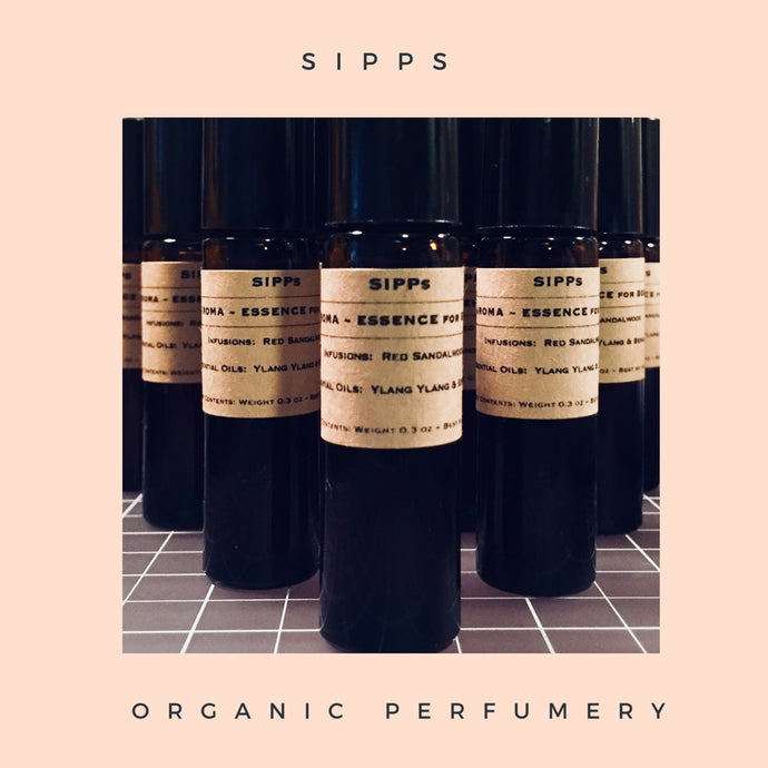 SIPPorganics Organic Skincare Organic Perfumery & Aromatherapy Sandalwood Ylang Ylang Bergamot